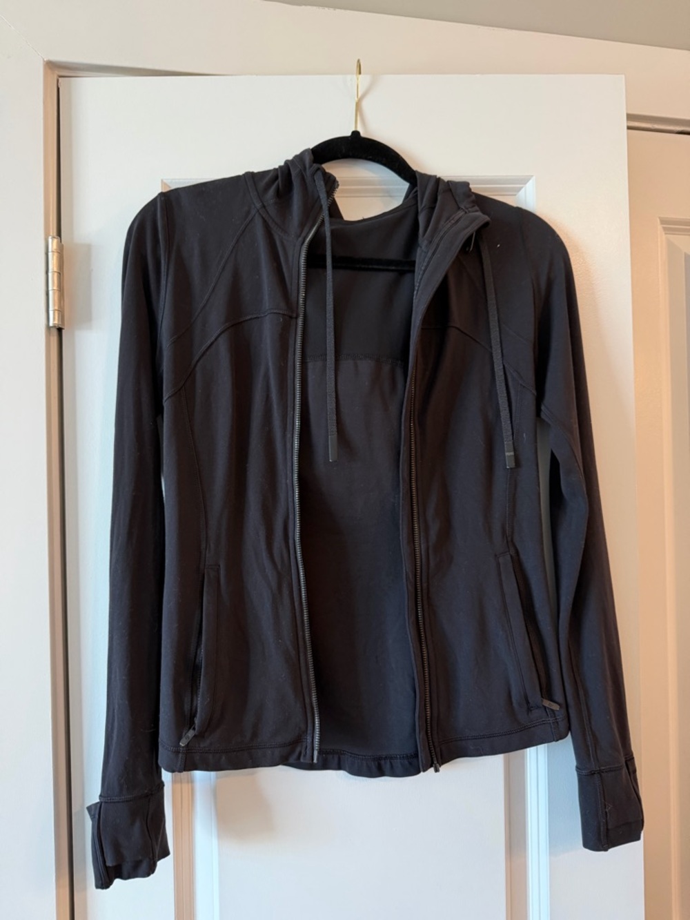 lululemon athletica Black Hooded Zip Jacket - Women